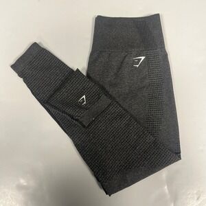 Gymshark Vital Seamless Leggings High Waisted Workout Gym Activewear Gray Sz S*
